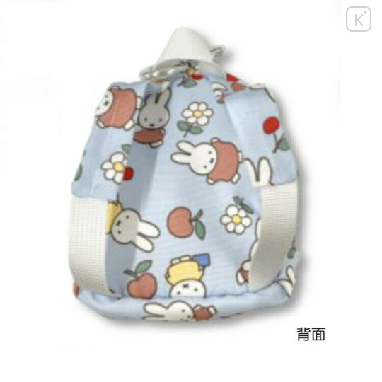 Japan Miffy Mini Pouch with Carabiner - Backpack Style Blue - 2
