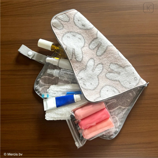 Japan Miffy Absorbent Pouch for Umbrella & Water Bottle - Pink Grey - 6
