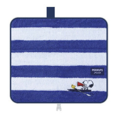 Japan Peanuts Absorbent Pouch for Umbrella & Water Bottle Insulated Zippered Towel - Snoopy : Marine Blue Striped