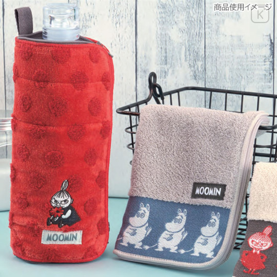 Japan Moomin Absorbent Pouch for Umbrella & Water Bottle Insulated Zippered Towel - Moomintroll : Gray - 2