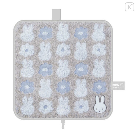 Japan Miffy Absorbent Pouch for Umbrella & Water Bottle - Flower Grey - 1