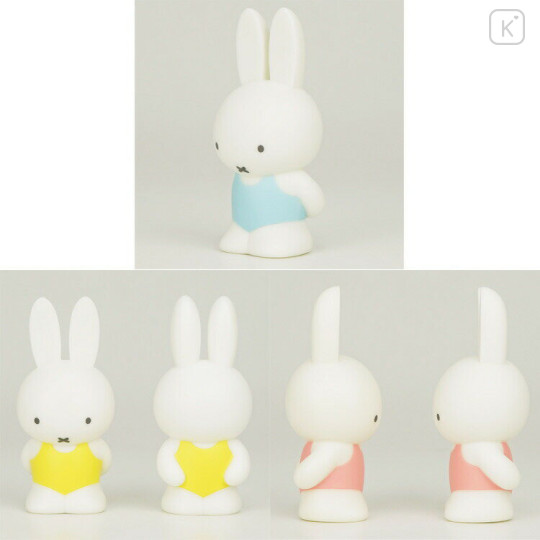 Japan Miffy Floating Figure Set Bath Toy - Colorful Swimsuit - 3