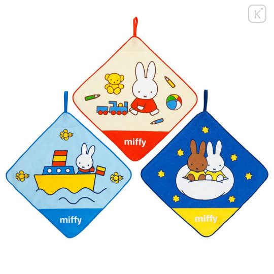 Japan Miffy Hand Towel with Loop - Friends Adventure Together - 1