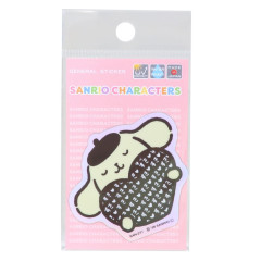 Japan Sanrio Vinyl Hologram Sticker - Pompompurin : Hug Heart