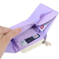 Japan Peanuts Mini Trifold Wallet - Snoopy : Gingham Light Purple - 4