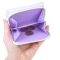 Japan Peanuts Mini Trifold Wallet - Snoopy : Gingham Light Purple - 5