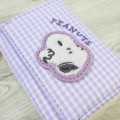 Japan Peanuts Mini Trifold Wallet - Snoopy : Gingham Light Purple - 6