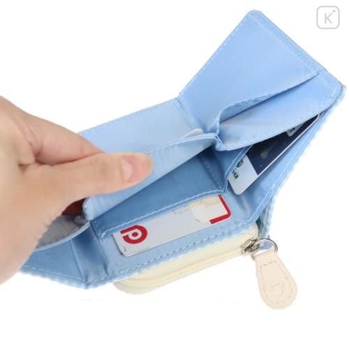 Japan Peanuts Mini Trifold Wallet - Snoopy : Gingham Light Blue - 4