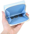 Japan Peanuts Mini Trifold Wallet - Snoopy : Gingham Light Blue - 5
