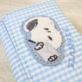 Japan Peanuts Mini Trifold Wallet - Snoopy : Gingham Light Blue - 6