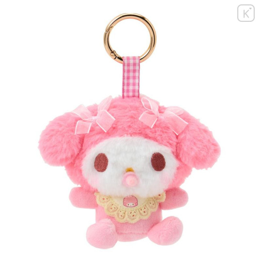Japan Sanrio Mascot Holder Bag Charm - My Melody : Baby Ribbon Fluffy - 1