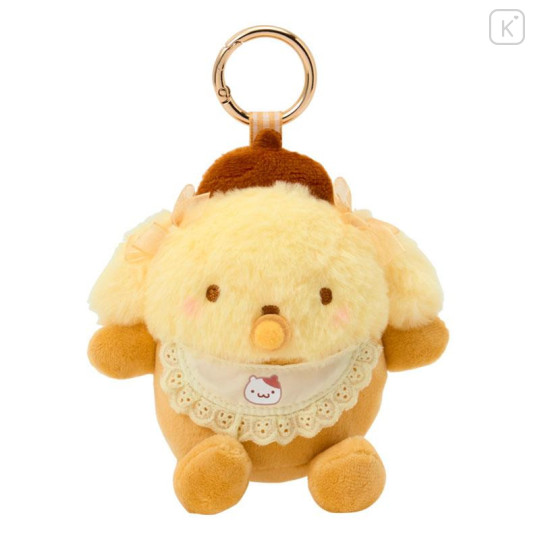 Japan Sanrio Mascot Holder Bag Charm - Pompompurin : Baby Ribbon Fluffy - 1