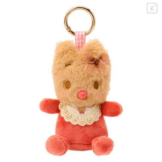 Japan Sanrio Mascot Holder Bag Charm - Marroncream : Baby Ribbon Fluffy - 1
