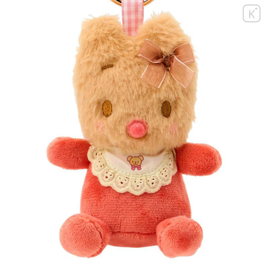 Japan Sanrio Mascot Holder Bag Charm - Marroncream : Baby Ribbon Fluffy - 2