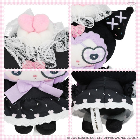Japan Sanrio Mascot Holder - Kuromi : Dreamy Sweets Ghost House - 5