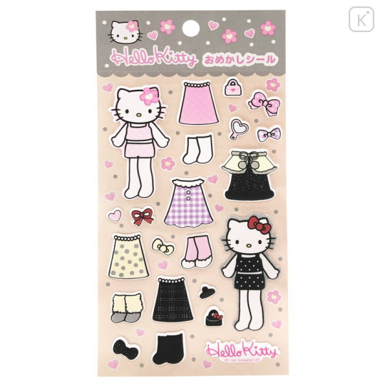 Japan Sanrio Dress-Up Sticker - Hello Kitty : Light Pink - 1