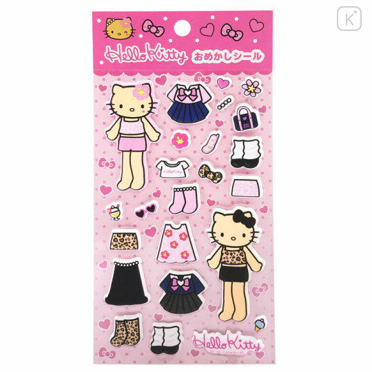 Japan Sanrio Dress-Up Sticker - Hello Kitty : Pink - 1