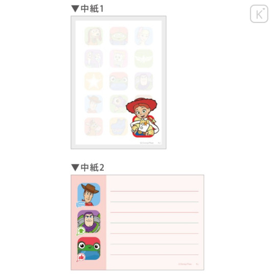 Japan Disney Mini Notepad - Toy Story : 5 Characters Face - 2