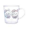 Japan Chiikawa Heat-Resistant Glass Mug - Furuhonya Kani-chan & Momonga : Chiikawa Bakery - 1