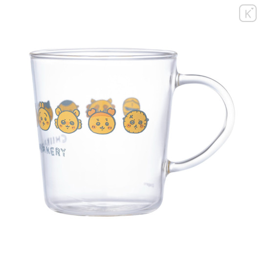Japan Chiikawa Heat-Resistant Glass Mug - Chiikawa : Chiikawa Bakery Bread Lover Characters Face - 5