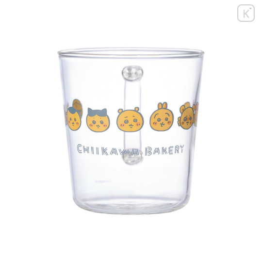 Japan Chiikawa Heat-Resistant Glass Mug - Chiikawa : Chiikawa Bakery Bread Lover Characters Face - 6