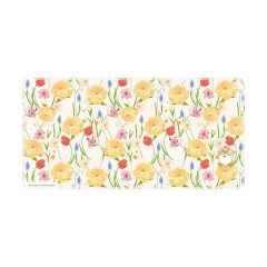 Japan Mofusand Hibiya Kadan Desk Mat - Flower Cat Spring Yellow