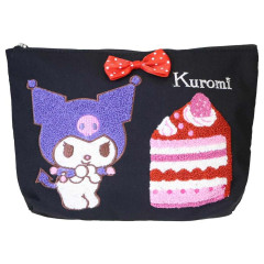 Japan Sanrio Sagara Embroidery Cosmetic Pouch - Kuromi : Shortcake