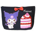 Japan Sanrio Sagara Embroidery Cosmetic Pouch - Kuromi : Shortcake - 1