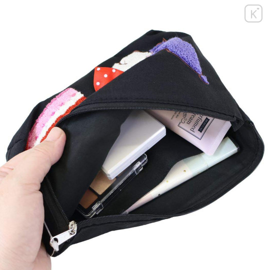 Japan Sanrio Sagara Embroidery Cosmetic Pouch - Kuromi : Shortcake - 3