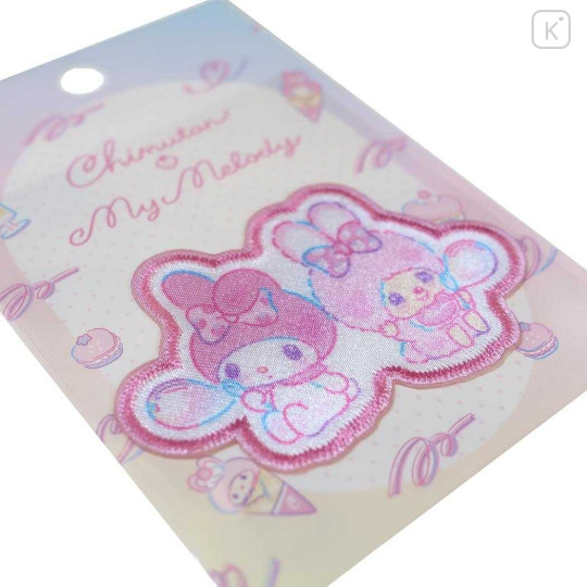 Japan Monchhichi × Sanrio Versatile Iron-On and Sticker Patch - Chimutan & My Melody : Bubble - 2
