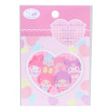 Japan Monchhichi × Sanrio Versatile Iron-On and Sticker Patch - Heart Pink - 1
