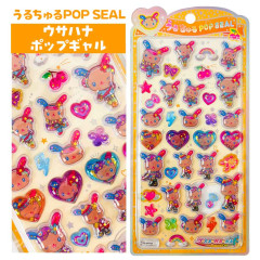 Japan Sanrio Uruchuru Pop Seal - Usahana : Pop Girl