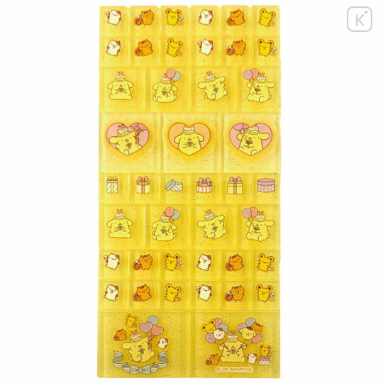 Japan Sanrio Tile Sticker - Pompompurin : Birthday - 1