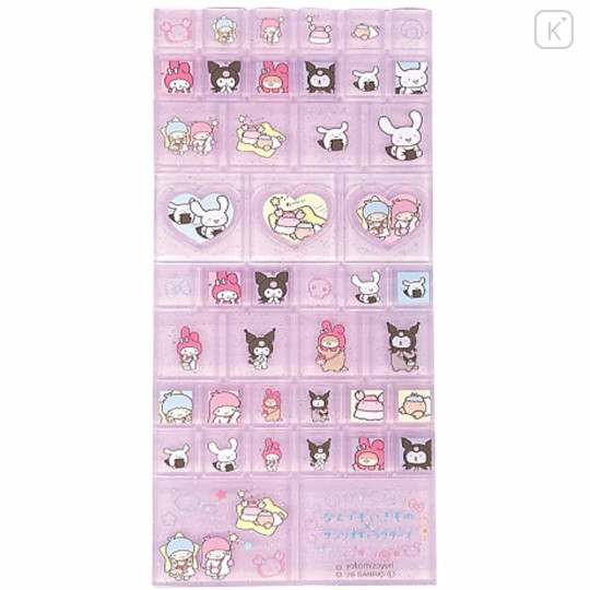 Japan Nandemo Ikimono × Sanrio Tile Sticker - Purple - 1