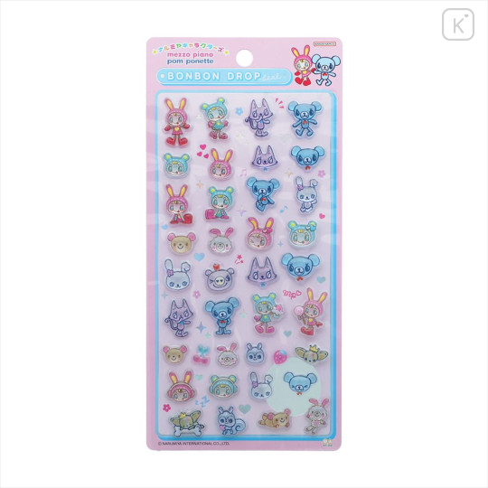 Japan Mezzo Piano × Pom Ponette Bonbon Drop Seal 3D Sticker - 1