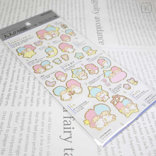 Japan Sanrio Picture Book Sticker - Little Twin Stars - 2