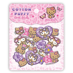 Japan Sanrio Cotton Puffy Seal Flakes - Hello Kitty : Leopard Mode