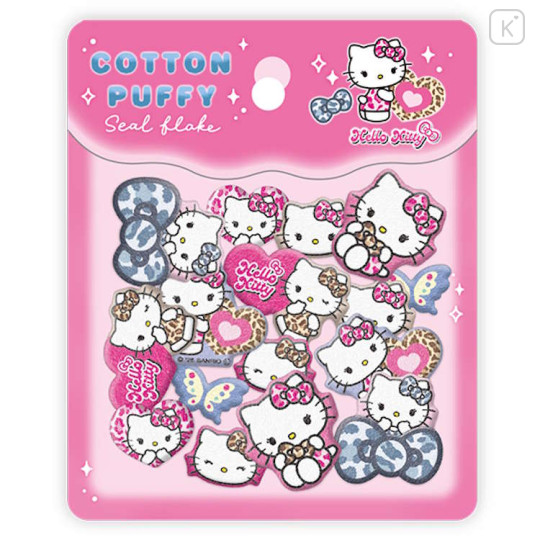 Japan Sanrio Cotton Puffy Seal Flakes - Hello Kitty : Leopard Girl - 1