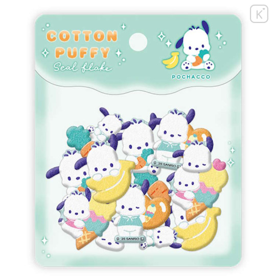 Japan Sanrio Cotton Puffy Seal Flakes - Pochacco - 1