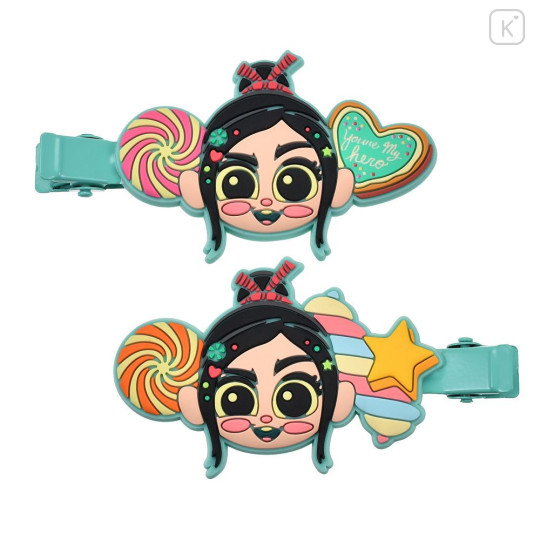 Japan Disney Store Rubber Hair Clip Set - Vanellope : Sugar Rush Maegami Hair Zakka - 2
