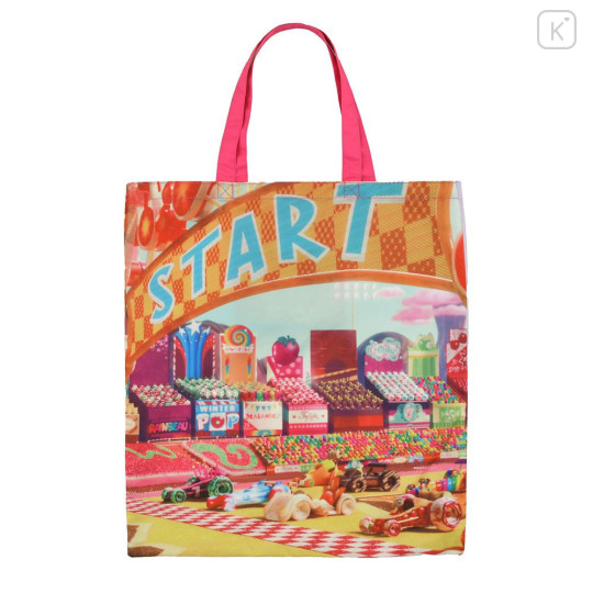 Japan Disney Store Eco Shopping Bag With Pocket - Vanellope : Sugar Rush - 3