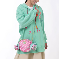 Japan Disney Store Plush Pochette Crossbody Shoulder Bag - Wreck-It Ralph : Sugar Rush Candy Kindom