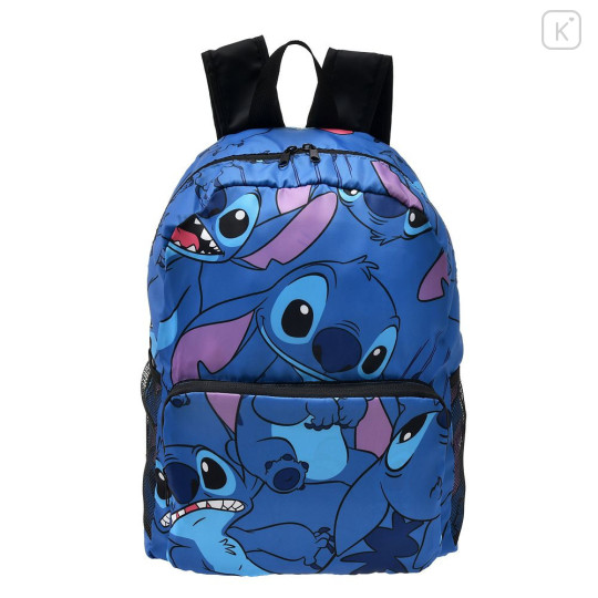 Japan Disney Store Foldable Backpack - Stitch : All Over Pattern - 2