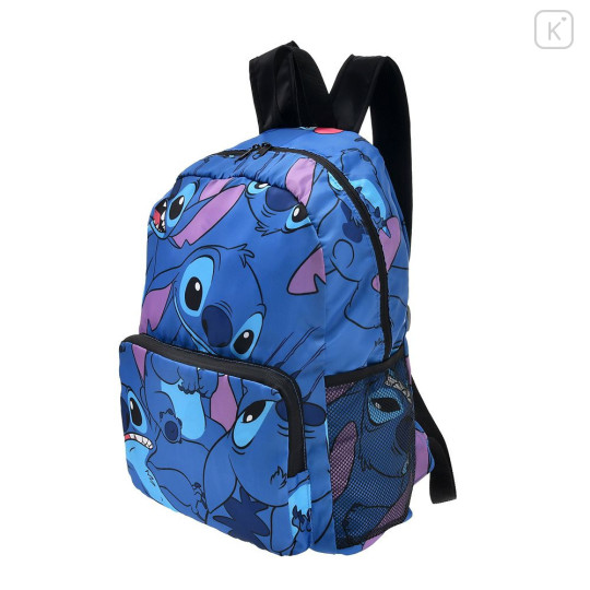 Japan Disney Store Foldable Backpack - Stitch : All Over Pattern - 3