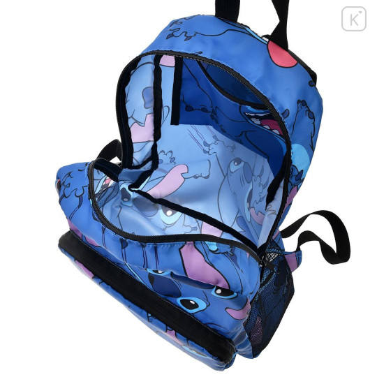 Japan Disney Store Foldable Backpack - Stitch : All Over Pattern - 6