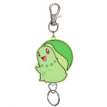 Japan Pokemon Rubber Reel Keychain - Chikorita - 1