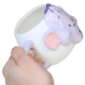 Japan Disney 3D Porcelain Mug - Winnie the Pooh : Lumpy Face Light Purple - 3