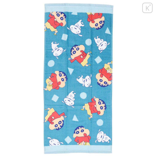 Japan Crayon Shin-chan Face Towel - Shinnosuke Nohara & Shiro : Happy Dance - 1