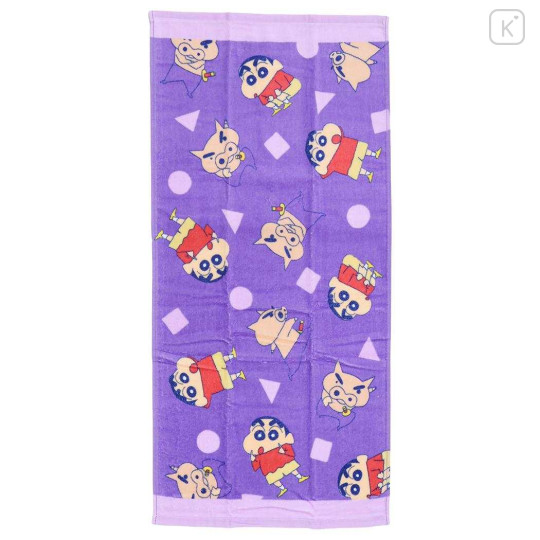 Japan Crayon Shin-chan Face Towel - Shinnosuke Nohara : Pig Purple - 1