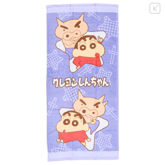 Japan Crayon Shin-chan Face Towel - Shinnosuke Nohara : Pig Fun Purple - 1
